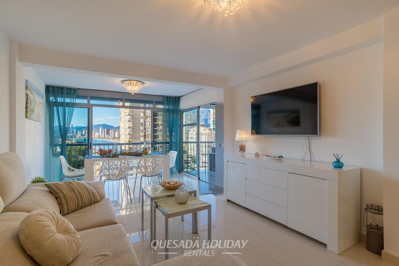 La Perla Benidorm Apartment Seaview & Pool Levante Beach Bagian luar foto
