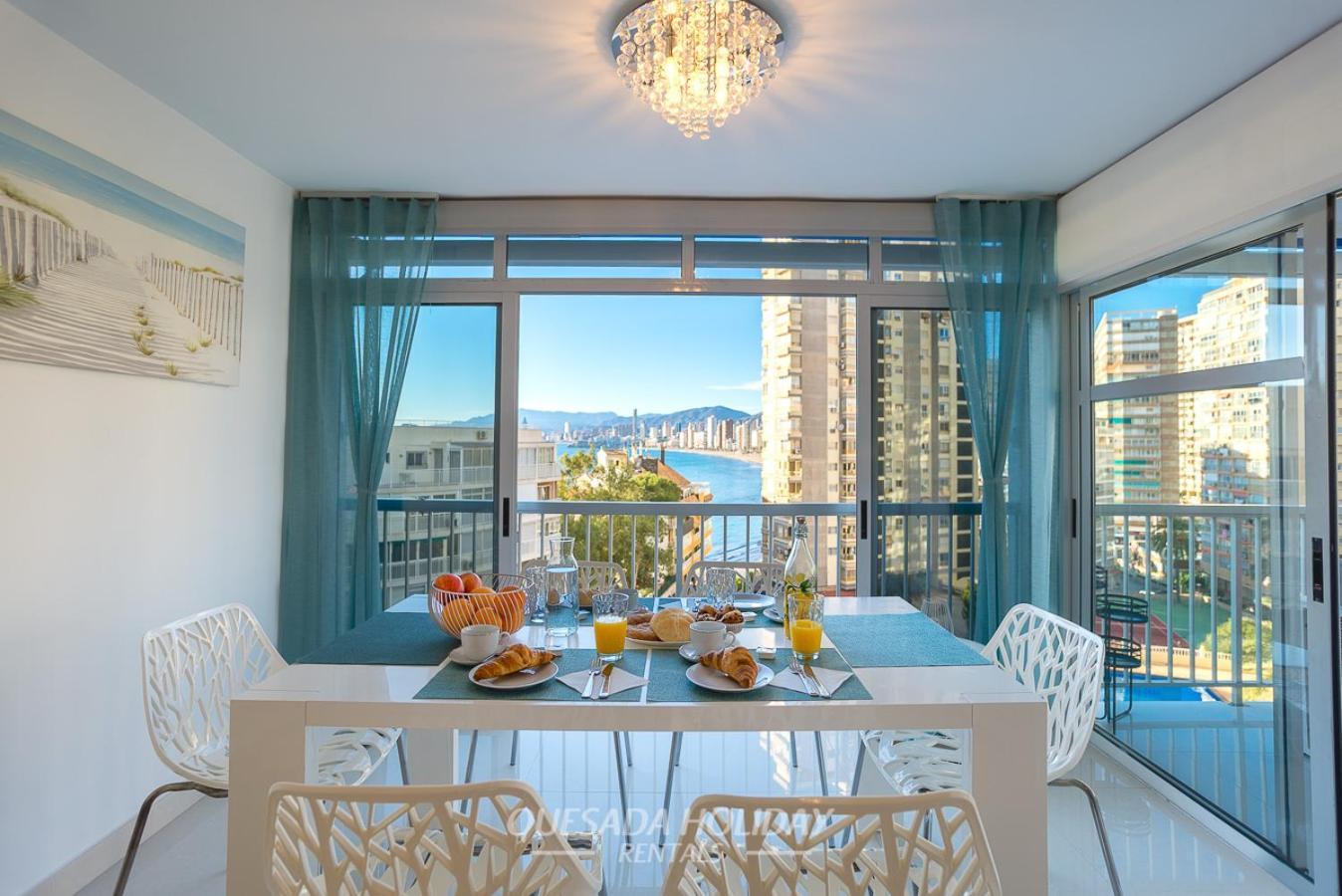 La Perla Benidorm Apartment Seaview & Pool Levante Beach Bagian luar foto