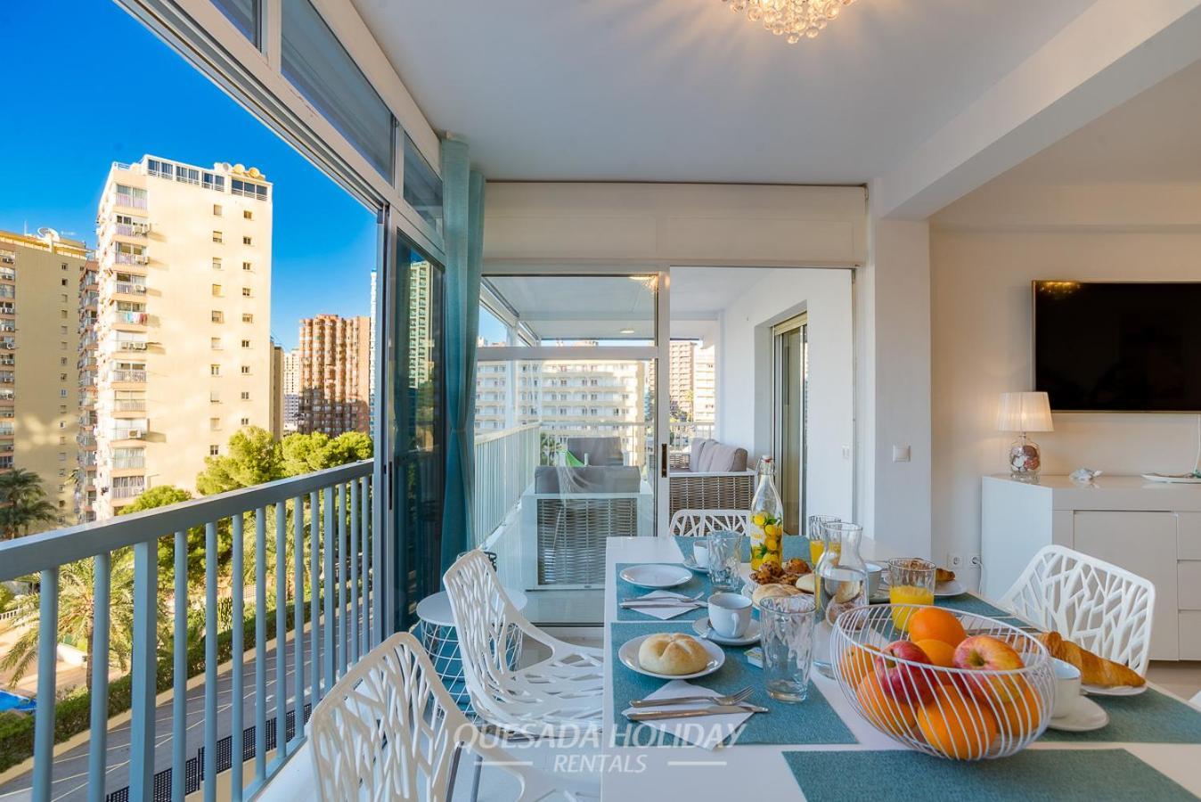 La Perla Benidorm Apartment Seaview & Pool Levante Beach Bagian luar foto